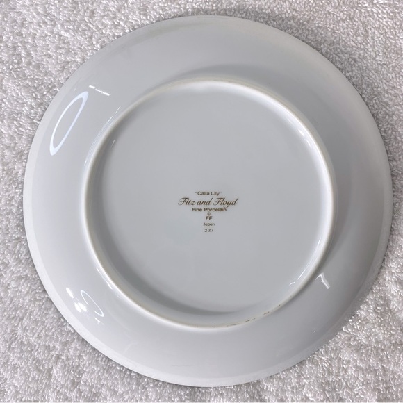 Vintage Fitz and Floyd Calla Lily Fine Porcelain Side Plates X4 - Picture 6 of 12
